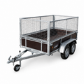 LIDER 45450 - Double essieu avec rehausse grillagée 70 cm - PTAC 500 kg