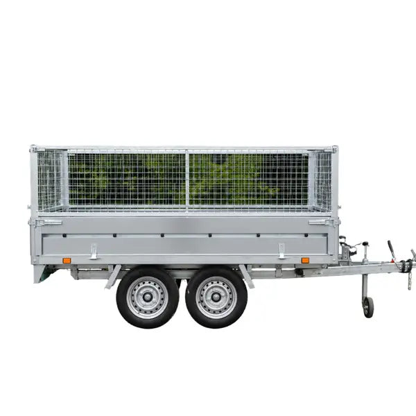 LIDER 39560 - Benne hydraulique double essieu avec rehausses grillagées - PTAC 750 kg - Vue 2