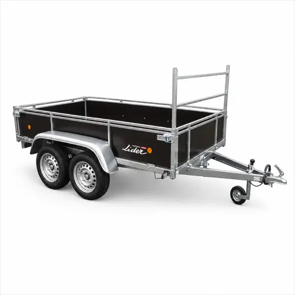LIDER 45450 - Double essieu avec rehausse grillagée 70 cm - PTAC 750 kg - Vue 5
