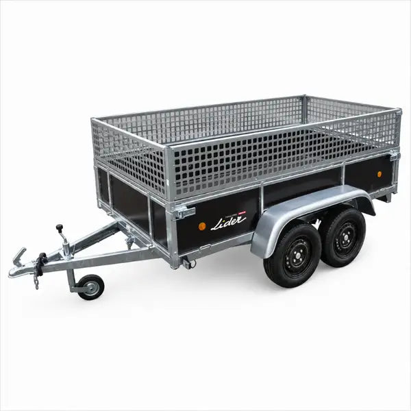LIDER 45450 - Double essieu avec rehausse grillagée 70 cm - PTAC 750 kg - Vue 2