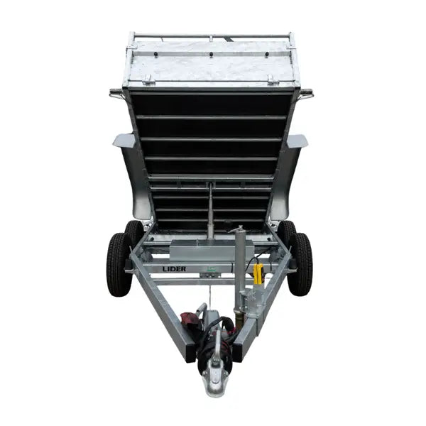 LIDER – Remorque benne hydraulique double essieu 253 × 134 × 50 cm – PTAC 1 500 kg - Vue 4